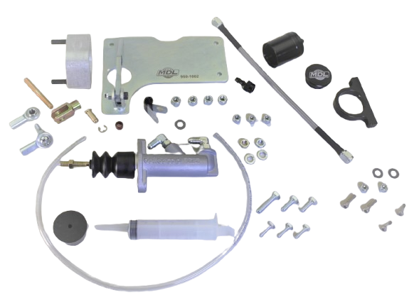 MDL LF Series 62-65 Fairlane Hydraulic Clutch Master Kit .750" bore, Black Billet Reservoir